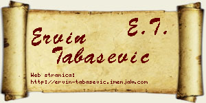Ervin Tabašević vizit kartica